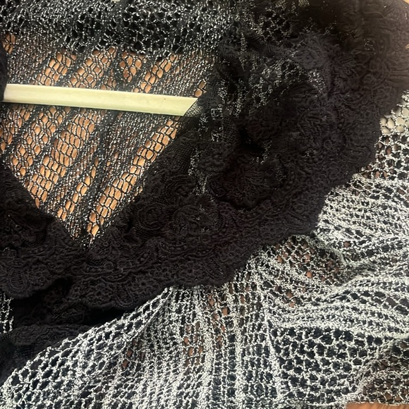 Lace cardigan rock and roll style, sheer - Picture 4 of 6